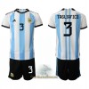 Officiële Voetbalshirt + Korte Broek Argentinië Nicolas Tagliafico 3 Thuis WK 2022 - Kids